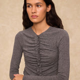 BOBY | Grey Jersey Long Sleeve Top