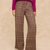HENRY | Purple Check Wide-Leg Trousers