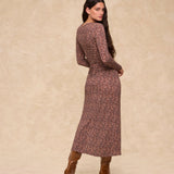 MARISSA | Rust Multi Print Skirt