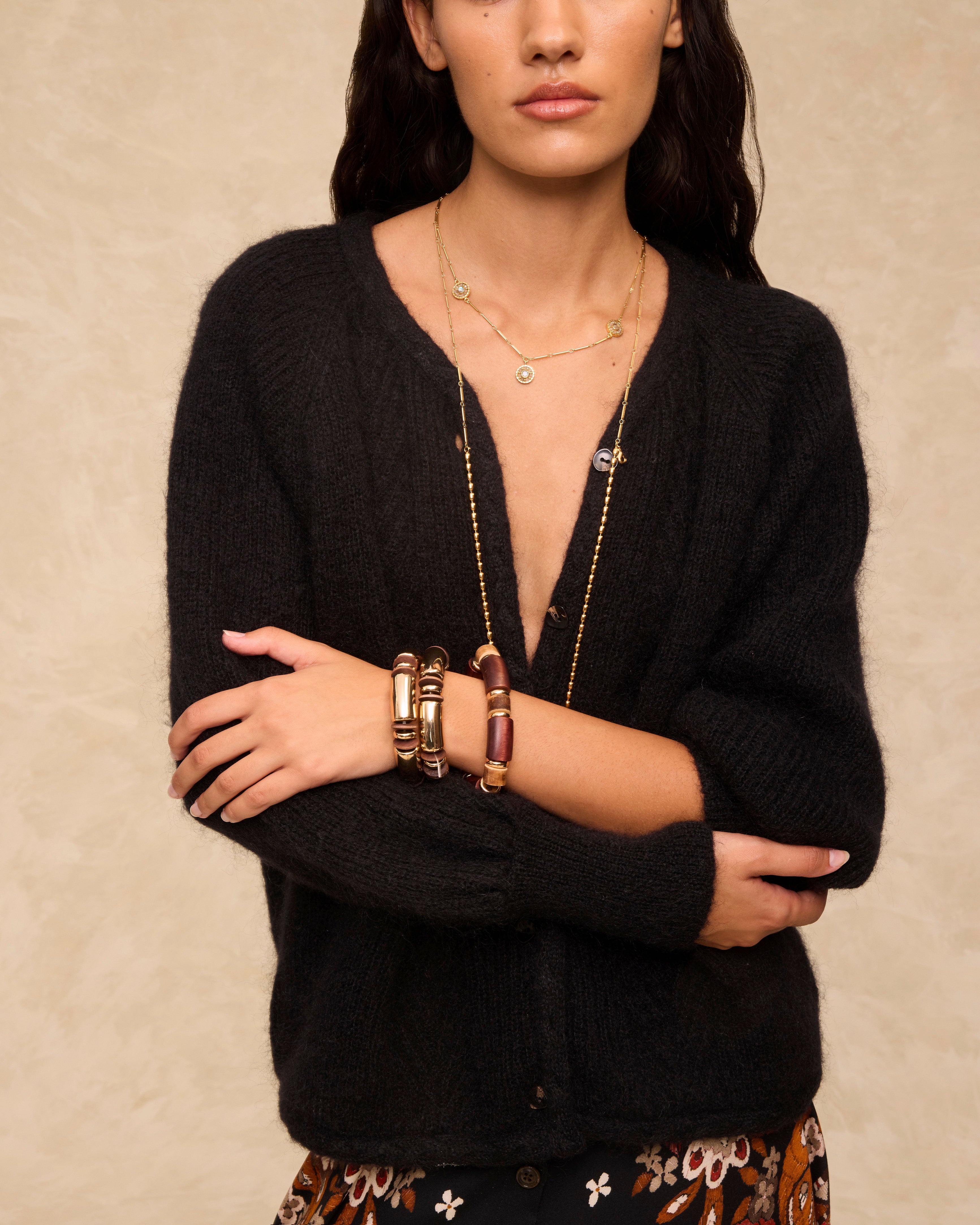 CLAIRE | Black Mohair Wool Knit Cardigan – shopmaksu EU