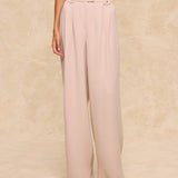 MAR | Beige Tailored Wide-Leg Trousers
