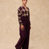 MILENKA | Aubergine Cotton Corduroy Trousers
