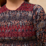 MARETOILE | Navy Multi Floral Print Midi Dress