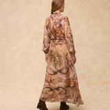 MARSIGLIA | Beige Multi Print Midi Dress