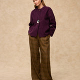 MILENKA | Aubergine Cotton Corduroy Jacket