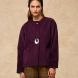 MILENKA | Aubergine Cotton Corduroy Jacket
