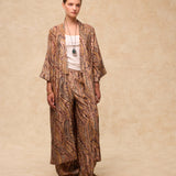 PAISLEY | Gold Multi Jacquard Wide-Leg Trousers