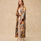 CIANITA | Gold Multi Embroidered Kimono