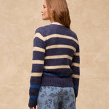 NAUTICAL | Navy & Cream Striped Wool Sweater