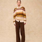 MINT | Striped Knit Sweater with Metallic Accents