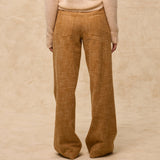PALOS | Textured Golden Brown Cotton Trousers
