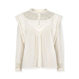 BRASTINA | White Embroidered Lace Blouse