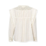BRASTINA | White Embroidered Lace Blouse