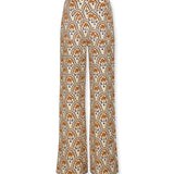 CONNIE | Printed Cotton Wide Leg Trousers