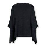 TIRSO | Soft Black Draped Blouse