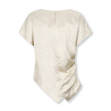CORTAZAR | Ecru Asymmetric Hem Top