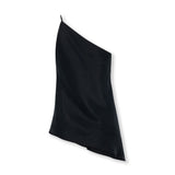 THALIA | Black Asymmetric One Shoulder Cupro Top