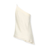 THALIA | Ecru Asymmetric One Shoulder Cupro Top