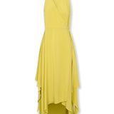 LEOPOLDA | 100% Silk Yellow Midi Dress