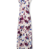 SAACHI | Purple Abstract Floral Maxi Dress