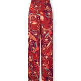 JOHANA | Red Floral Trousers