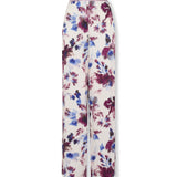 THYSSEN | Purple Abstract Floral Wide-Leg Trousers