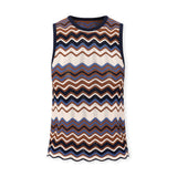 NONA | Top de Punto con Estampado Zigzag Multicolor