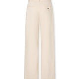 FRILLY | Ecru Italian Cotton Linen Trousers