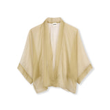 AMELIA | Beige Silk Short Kimono