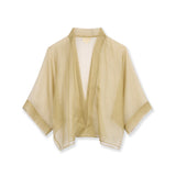 AMELIA | Beige Silk Short Kimono