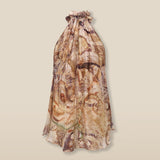 MARSIGLIA | Beige Multi Halter-Neck Printed Top