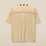 CHANDANI | Beige Floral Embroidered Tie Front Blouse