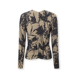MARISSA | Sand Botanical Print Jersey Top