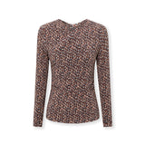 MARISSA | Rust Multi Print Jersey Top