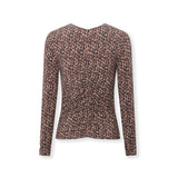 MARISSA | Rust Multi Print Jersey Top
