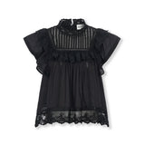 ISABELLA | Black Cotton Blouse