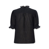 CATALINA | Black Italian Linen Blouse
