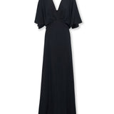 GINEVRA | Black Silk Maxi Dress