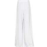 LOURDES | Off White Silk Wide leg Trousers