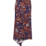 LUCY | Brown Printed Midi Skirt