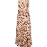 CAROLINA | Beige and Red Italian Fabric Dress