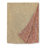 BEDLUX | Bufanda reversible con brillo en tonos dorado y burdeos