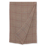 BEDLUX | Bufanda de cuadros en tonos marrón y rojo