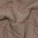 BEDLUX | Bufanda de cuadros en tonos marrón y rojo