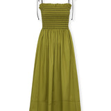 CELIN | Cotton Green Midi Dress