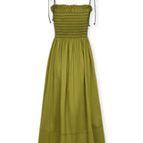 CELIN | Cotton Green Midi Dress
