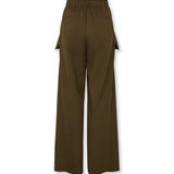 ODETTE | Brown Cotton Wide Leg Trousers