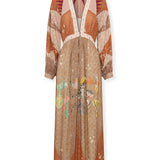 ESOTICO | Vestido Largo con bordado manual y estampado digital