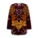 ARRECIFE | Burgundy Embroidered Cotton Coat
