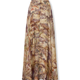 MARSIGLIA | Beige Multi Print Flared Skirt